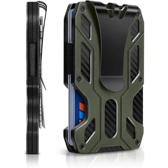 Mens Slim Wallet With Money Clip: Minimalist RFID Blocking Credit Card Holder - Picture 8 of 8